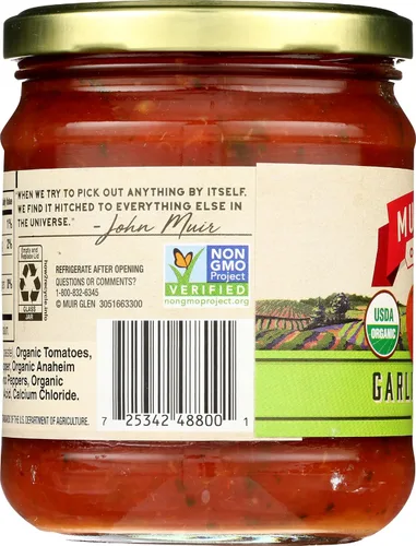 Vista 7 de Muir Glen Salsa orgánica de cilantro de ajo, 16 onzas