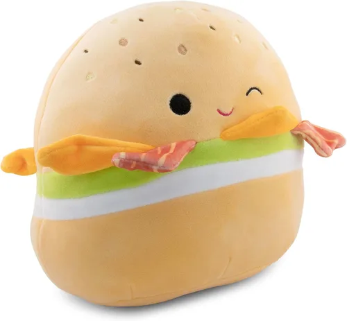 Vista 3 de Squishmallows Desayuno Squad - Muñeca de peluche de 8 pulgadas, nuevo 2023 - Geronimo Bagel