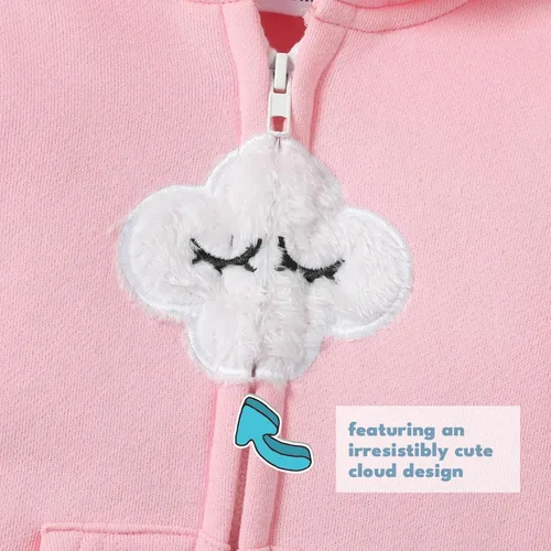 Vista 4 de koramesis Adorable mameluco de bebé niña para otoño, cálido, de dibujos animados, ropa de manga larga, con capucha de forro polar