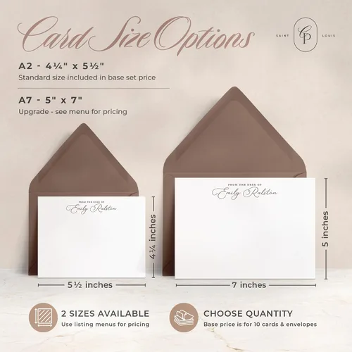Vista 5 de Curio Press Tarjetas de notas de papelería personalizadas con sobres, tarjetas personalizadas hechas a mano y tarjetas de felicitación, tarjetas