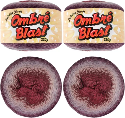 Vista 54 de JubileeYarn - Hilo Ombré Blast (7.76 oz/torta de algodón para bebé, 1 torta)