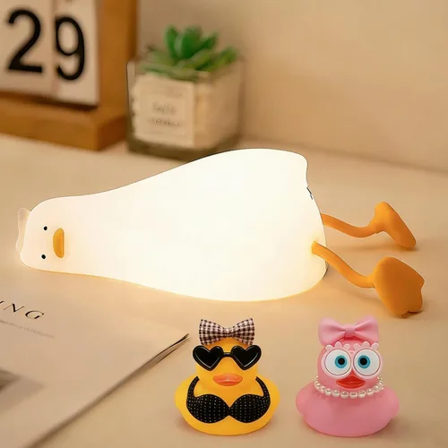Vista 15 de FAMIDUO Luz Nocturna de Flamenco para Niños, Regalo Rosa de Flamenco, Lámpara de Animal de Silicona LED Apretujable, Luz Nocturna de Guardería