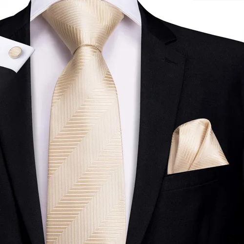 Vista 6 de Dubulle Conjunto de corbata para hombre diseño de cachemira sólido corbata de seda para hombre con gemelos corbata y bolsillo cuadrado