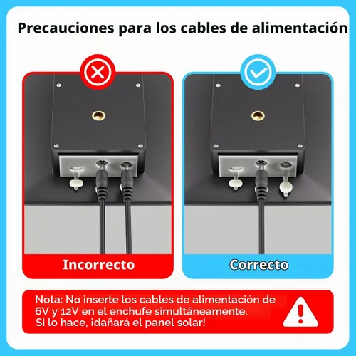 Vista 3 de Panel solar para cámara de sendero, kit de cargador solar con batería de litio recargable de 5000 mAh incorporada - Salida: 12V/1A, 6V/1.5A, kit