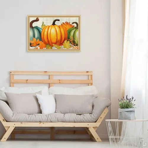Vista 6 de Rompecabezas de otoño de calabaza de 500 piezas para adultos, rompecabezas educativos de aprendizaje, juguetes familiares difíciles y desafiantes