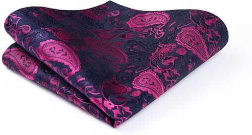 Vista 30 de HISDERN Pajaritas para hombre, corbatín de cachemira para hombre, corbata de lazo y bolsillo cuadrado, juego formal de esmoquin para boda
