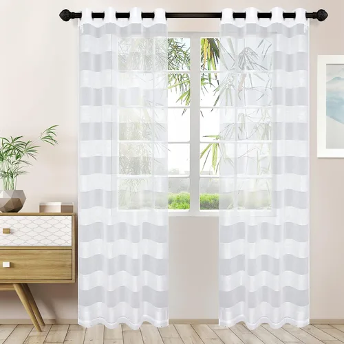 Vista 15 de Superior Dalitso - Cortinas traslúcidas de cuerda, detalles de ventana, cuerda trenzada, rayas, texturizadas, tradicionales, modernas, diseño