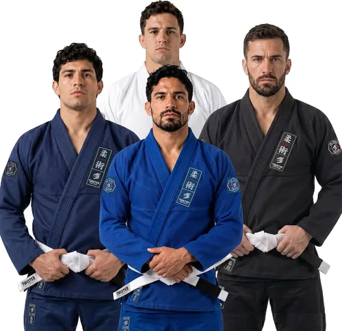 Vista 12 de Challenge 3.0 Premium Lightweight IBJJF BJJ Gi – Preshrunk Pearl Weave Jiu Jitsu Kimono with Free White Belt Negro