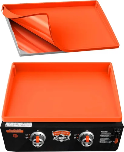 Vista 12 de BANGIE Alfombrilla de silicona de 17 pulgadas para accesorios Blackstone, cubierta antideformación y resistente a los rayos UV para parrilla de mesa