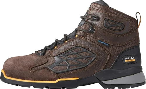 Vista 2 de ARIAT Botas de trabajo Rebar Flex de 6 pulgadas impermeables con punta compuesta para hombre Marrón oscuro