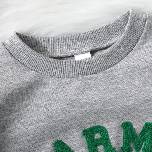 Vista 5 de Traje de Navidad para bebé, niña, sudadera rosa de manga larga con cuello redondo, sudadera de Navidad de Papá Noel, ropa de invierno