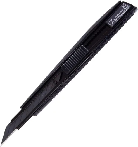 Vista 16 de NT Cutter - Cuchillo multiusos de agarre de aluminio fundido a presión de serie Premium Evolution PMG con bloqueo automático, hoja negra extra