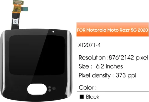 Vista 2 de Reemplazo de pantalla para Motorola Moto Razr 5G 2020 XT2071-4 Pantalla táctil LCD digitalizador Asamblea para Motorola Moto Razr 5G XT2071-4