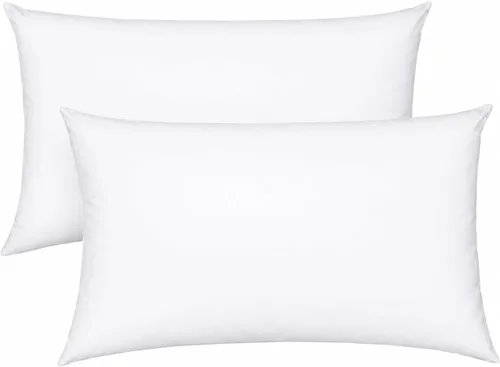 Vista 11 de Fennco Styles Relleno de almohada de fibra de poliéster blanco - Hecho en Estados Unidos (16 x 16 pulgadas redondo)