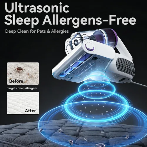Vista 5 de Aspiradora de colchón para un sueño más fresco con UV-C y HEPA