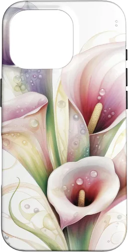 Vista 20 de iPhone 12 Pro Max Calla Lilies Flower Floral Watercolor Case