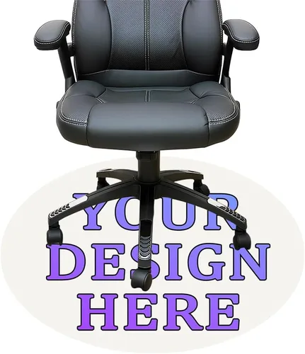 Vista 96 de Tapete redondo personalizado para silla de escritorio de oficina, diseño de tu propio logotipo de foto, texto, alfombrillas circulares