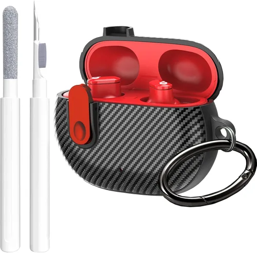 Vista 11 de Funda para Beats Studio Buds/Studio Buds Plus 2021/2023 con clip de cierre para hombres, GARTOO con kit de limpieza, funda protectora y lápiz