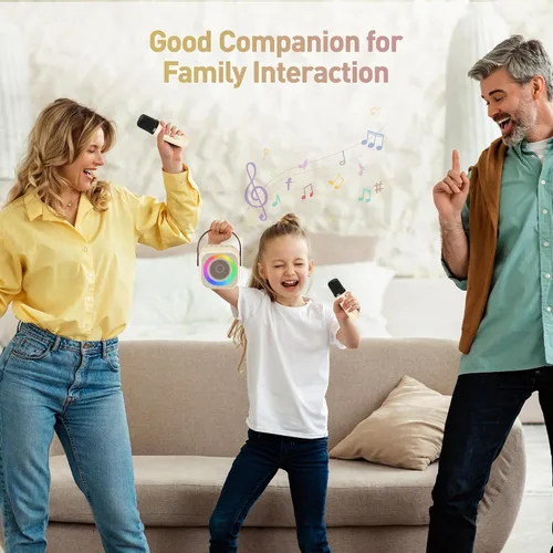 Vista 9 de Máquina de karaoke para niños, regalos de karaoke para niñas de 4, 5, 6, 7, 8, 9, 10, 12 años o más, fiesta de cumpleaños, 4 a 12 años, juguetes