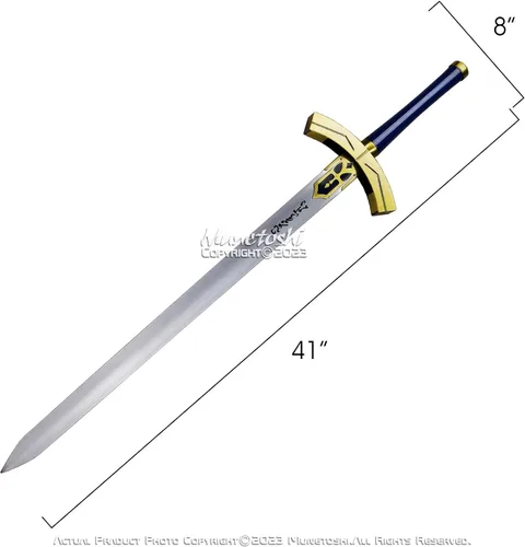 Vista 3 de 45" Excalibur Avalon Acero Inoxidable Artoria Fate Saber Long Sword Fantasy Anime