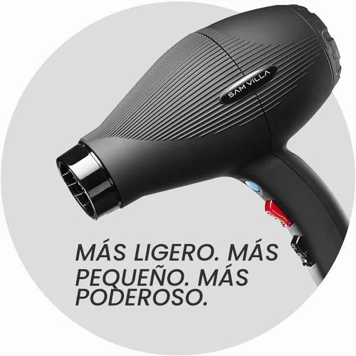 Vista 2 de Sam Villa Secador de pelo profesional iónico ligero y silencioso con velocidad y temperatura variables