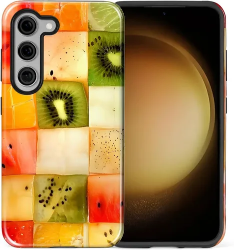 Vista 125 de Funda compatible con Samsung Galaxy S23, funda híbrida de protección rígida de 2 capas, a prueba de golpes, funda protectora resistente para Lata