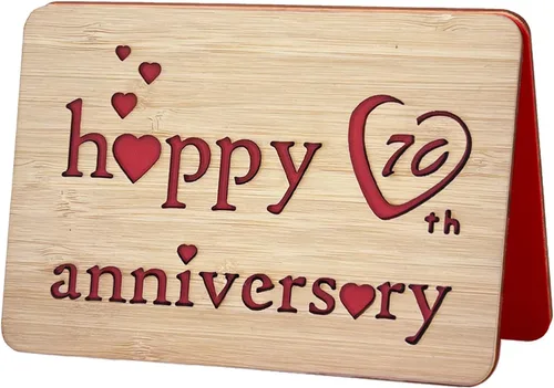 Vista 24 de Tarjeta de felicitación de madera para el primer aniversario, hecha a mano, 1 año, aniversario de boda, tarjeta de primer aniversario para ella, él