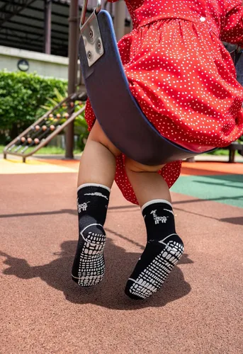 Vista 3 de RATIVE - Calcetines antideslizantes con agarres para bebé, bebés, niños pequeños, niños y niños