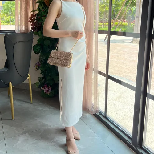 Vista 6 de Bolso de mano brillante con diamantes para mujer, bolso de noche para baile, boda, fiesta, graduación, novia