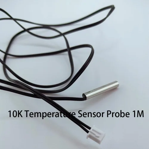 Vista 2 de 4 unidades NTC 10K 3950 Termistor 1 M, sonda de sensor de temperatura de termistor de 10 K, sonda de sensor de temperatura de NTC 3950 10 K de acero