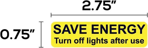 Vista 3 de Calcomanías para interruptor de luz de ahorro de energía, hoja de 5 calcomanías de luz de apagado