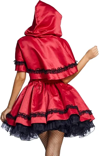 Vista 4 de Disfraz de gato para mujer, disfraz de Halloween, fiesta de baile de cosplay, con capucha, chal, disfraz de traje