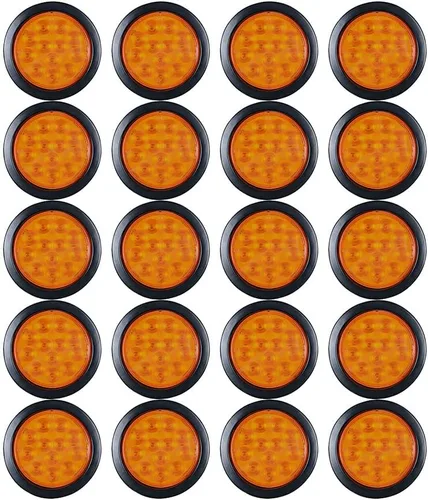 Vista 53 de Kit de tapones de cableado con cubierta de hule para luz trasera LED redonda de 4", 12 ledes, para RV, camioneta