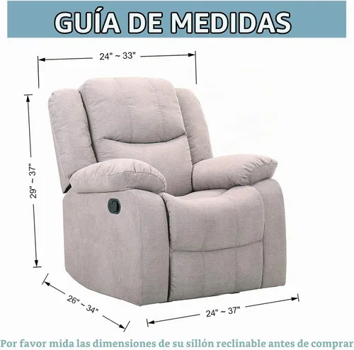 Vista 5 de JIVINER Fundas súper elásticas para sillas reclinables, de elastano, suave, con bolsillos, protector de muebles reclinables (reclinable, marrón)