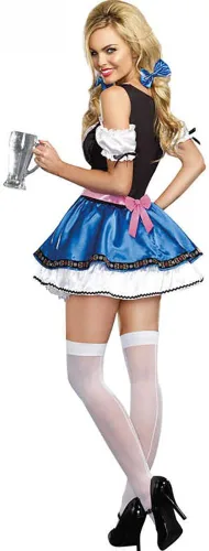 Vista 2 de Quenny Halloween Women Cosplay Maid Costumes,Oktoberfest Stage Performance Costumes,Festival Party Dress Up Costumes.