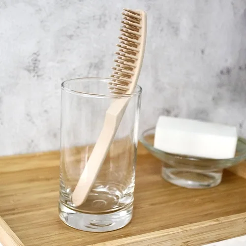 Vista 9 de CHANYI - Cepillo de pelo de bambú de 3 filas, compuesto de fibra de bambú 100% compostable a base de plantas, duradero, antiestático y resistente al