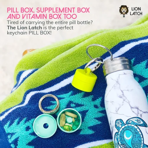 Vista 6 de Caja de joyería con cierre Lion Latch, menta.
