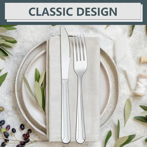 Vista 7 de BEWOS - Juego de 24 cuchillos de cena de 9 pulgadas, juego de cuchillos de cena, cuchillo de mantequilla, acero inoxidable de grado alimenticio