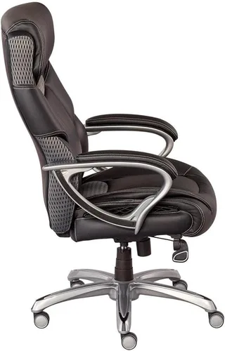 Vista 4 de NBF - Silla grande y alta, asiento de respaldo alto con espuma viscoelástica transpirable, color gris