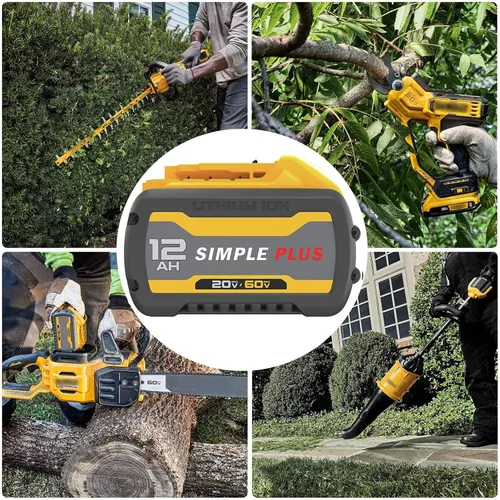 Vista 7 de DCB612 - Batería de repuesto de 12000 mAh para DeWalt 20V/60V MAX Batería compatible con DeWalt 20V 60V Power Tools and Chargers (1, genérico)