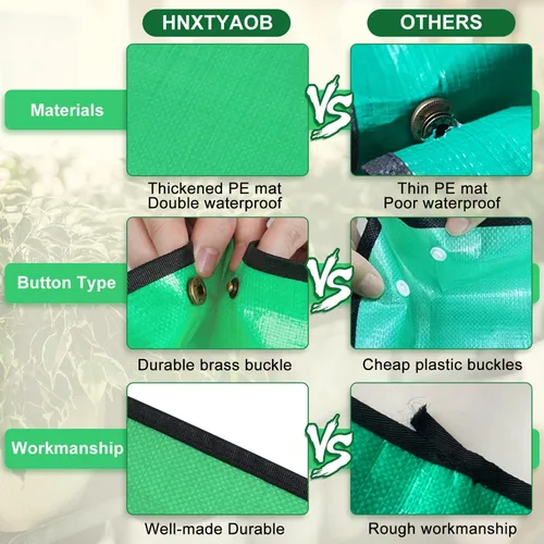 Vista 5 de HNXTYAOB 2 PCS Alfombrilla de Trasplante de 27" x 27" para Plantas de Interior y Control de Desorden, Bandeja para Macetas Engrosada e Impermeable