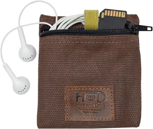 Vista 4 de Hide & Drink, Water Resistant Waxed Canvas Condom Pouch, Change Valuables Tech Pocket Purse, Classic Partner Gift, Travel & Honeymoon Essentials