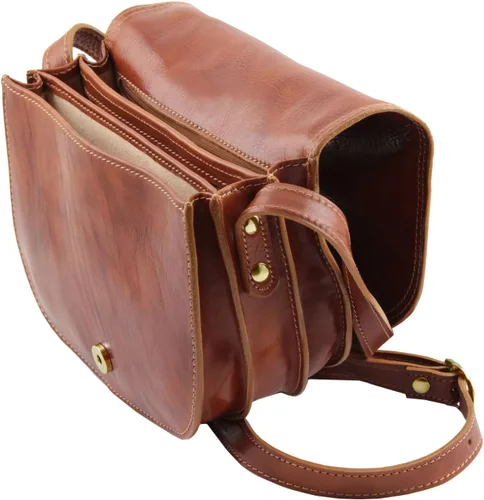 Vista 5 de Piel Toscana - Isabella - Bolso de piel para mujer - TL9031, Marrón), TL9031