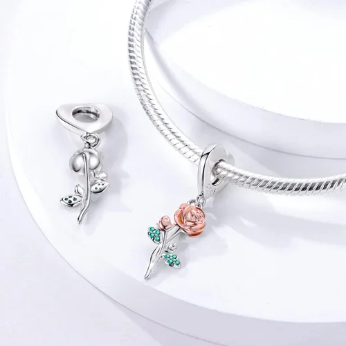 Vista 3 de Hapour 925 Sterling Silver Charms for Bracelets Necklace European Jewelry Pendant Beads Charm for Women Mom