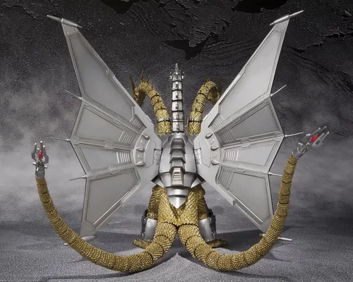 Vista 3 de Bandai Tamashii Nations SH MonsterArts Figura de acción de Mecha King Ghidorah "Godzilla