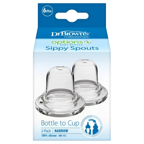 Vista 10 de Dr. Brown's Milestones Options+ Boquillas para sorber estrechas, 19.7 ft+