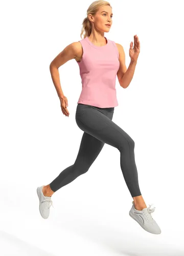 Vista 5 de Hiverlay Workout Tank Tops for Women Sleeveless Athletic Cropped Tank Top Sports Gym Muscle Running Shirts