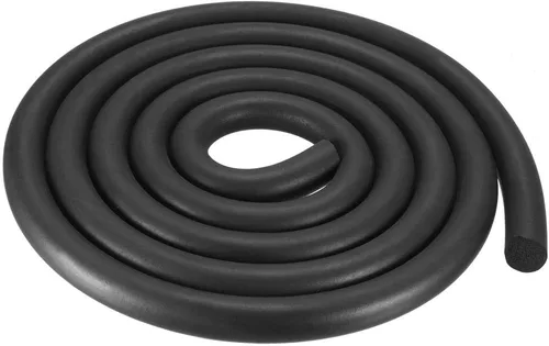 Vista 5 de uxcell Tira de goma de espuma de sellado de 0.118 in de diámetro 16.4 ft de largo, color negro