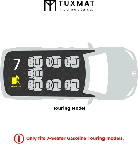 Vista 3 de TuxMat - Para los modelos Chrysler Pacifica Touring de 7 plazas 2017-2024 - Alfombrillas personalizadas - Máxima cobertura, todo tipo de clima