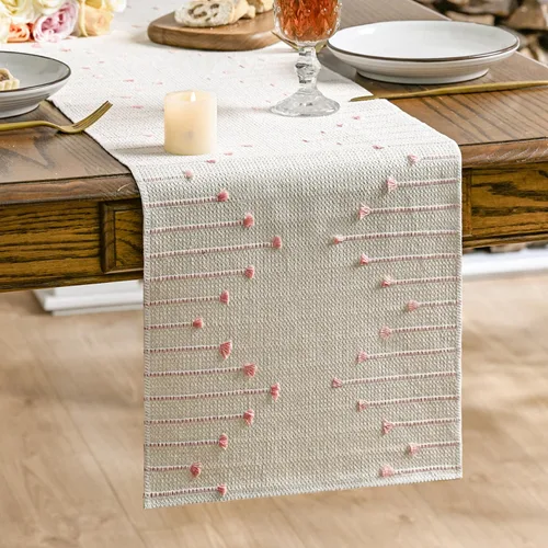 Vista 20 de Artoid Mode Camino de mesa tejido de algodón rústico verde militar, decoración de mesa de comedor para decoración de fiesta del hogar, 12 x 36